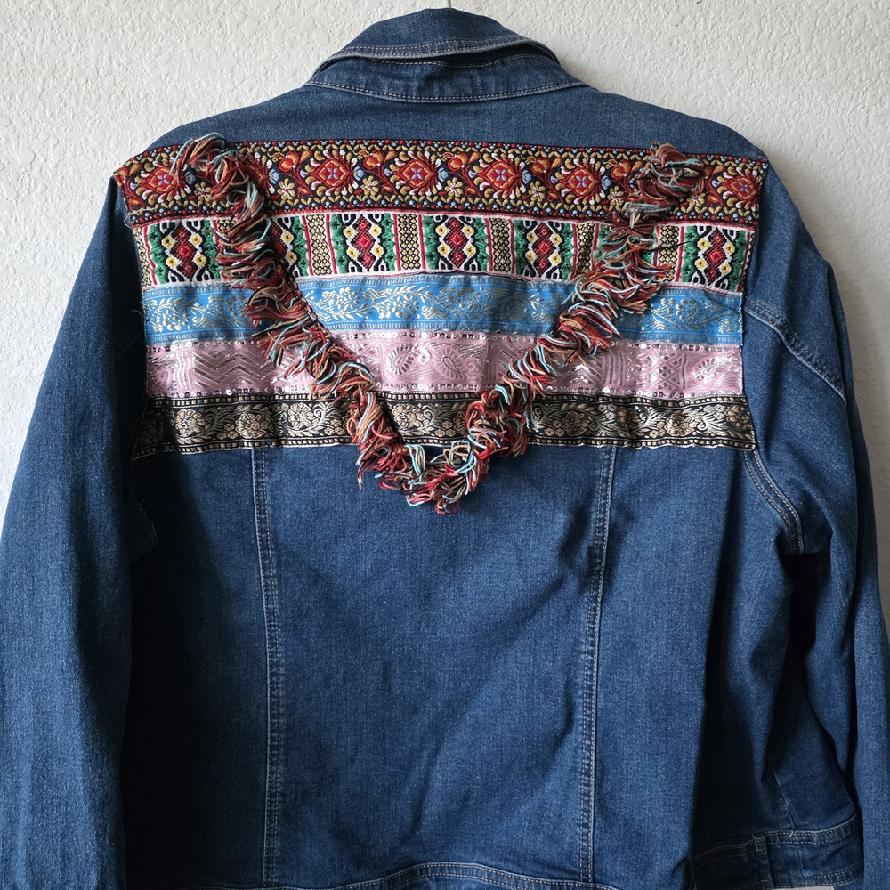 Cato Multicolor Embroidered Denim Jacket - Picture 8 of 8